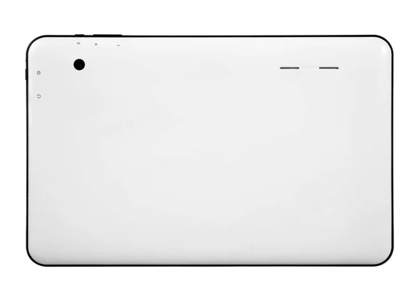 平板电脑白色和黑色按钮背部伸直 — 图库照片