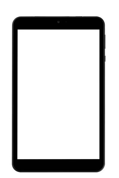 Tableta pantalla vertical recta frontal negra —  Fotos de Stock