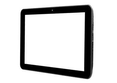 Tablet siyah kamera açık sağ tarafında büyük