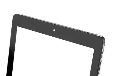 Tablet siyah tasarım ön kamerayı kapatın