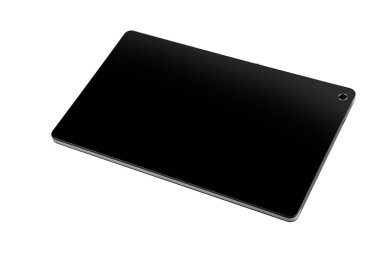 Tablet siyah tasarım geri düz sağ tarafında