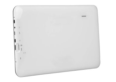 Tablet doku beyaz sırt düğme bağlantı noktası ile siyah