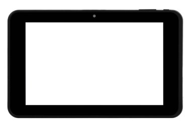 Tablet cihaz ile gümüş metal ön siyah 