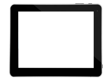 Tablet siyah kavramı ön düz