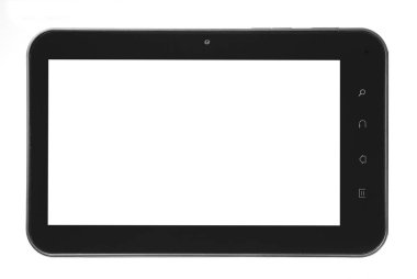 Tablet ile siyah gölge ekran düz siyah