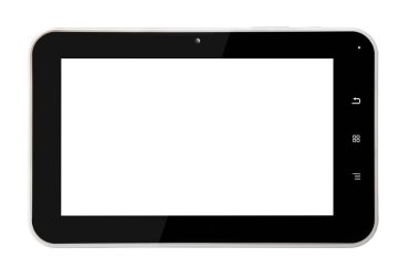 Tablet siyah iç beyaz kapak iş açık düz