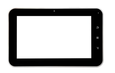 Tablet beyaz kapak iş açık düz düğmeleri içine siyah