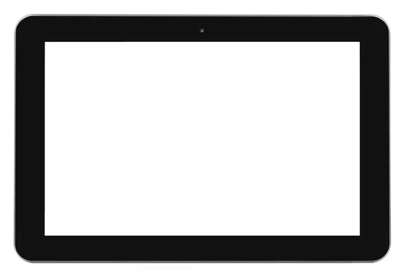 Tablet black front straight level — Stock Photo, Image