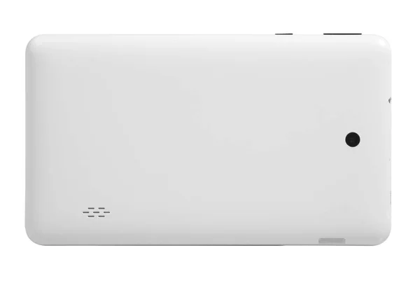 Dispositivo do comprimido parte traseira branca — Fotografia de Stock