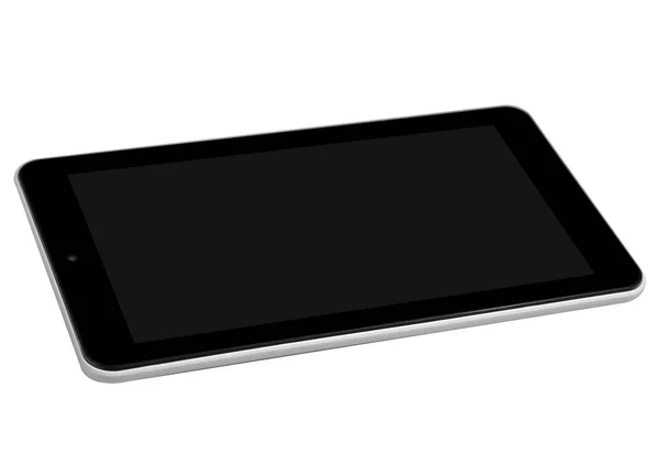 Tablet device white front with black screen — Stock Photo, Image