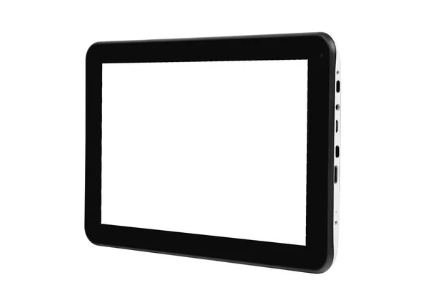 Tablet doku ile beyaz ön yatay siyah — Stok fotoğraf