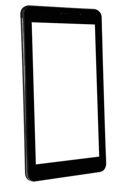 Tekstur tablet logam perak hitam di sisi kiri depan — Stok Foto