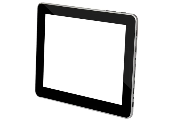 Tablet prata conceito de metal frente direita — Fotografia de Stock