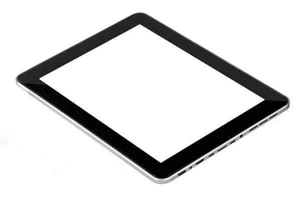 Tablet silver concept front angle flat — Stock Photo, Image