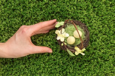 Paskalya yeşil ışık arka plan