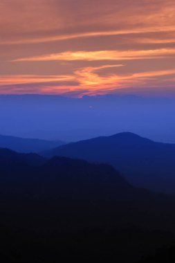 Doi Pha Ngom, Chiang Rai il Tayland, gün batımı twiligh.