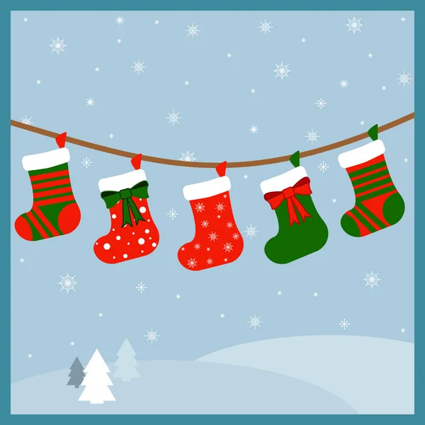 A bunch of stockings — Stock Vector