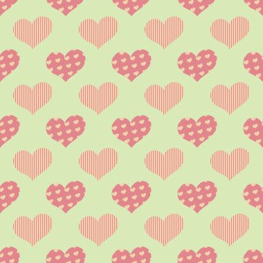 Geometrik sipariş bile kalpleri ile seamless modeli