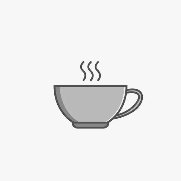 Une simple icône plate d'une tasse — Image vectorielle
