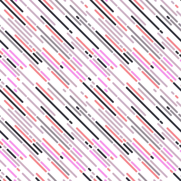 Безшовні векторні паралельні світло-рожеві, ніжно-фіолетові, темно-сірі та рожеві діагональні лінії. Безшовний фон для виробництва, друку, упаковки подарунків та веб-дизайну . — стоковий вектор
