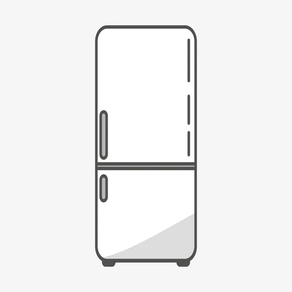 Icono de nevera simple en estilo plano. Ilustración vectorial . — Vector de stock