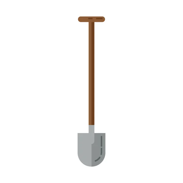 Pala de herramientas de jardín. Icono de vector simple sobre fondo blanco . — Vector de stock