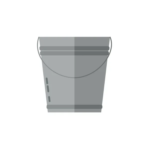 Ícone simples de balde de metal. Ilustração vetorial . —  Vetores de Stock
