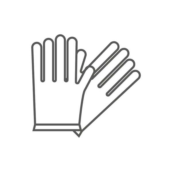 Icono de vector simple de guantes de jardín. Color verde . — Vector de stock