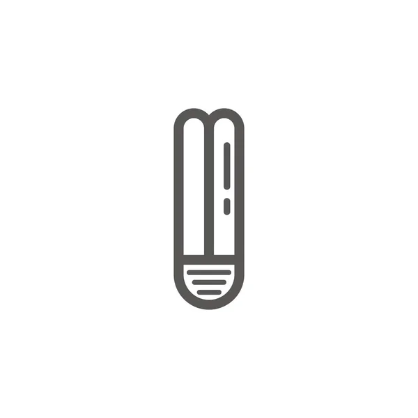Semplice icona vettoriale di una lampadina diurna. Doppia luce . — Vettoriale Stock