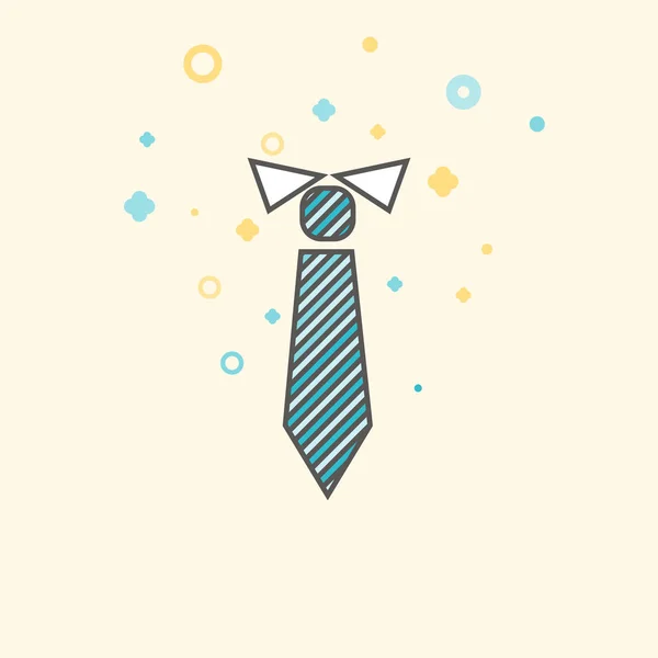 Значок бизнеса, менеджмент. Простой векторный значок официального галстука. Плоский стиль . — стоковый вектор