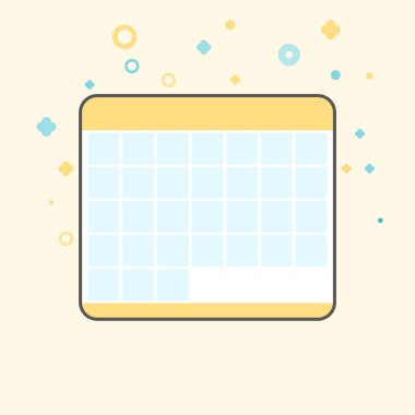 İş simgesi, yönetim. Basit vektör simgesi boş bir takvim. Düz stil.