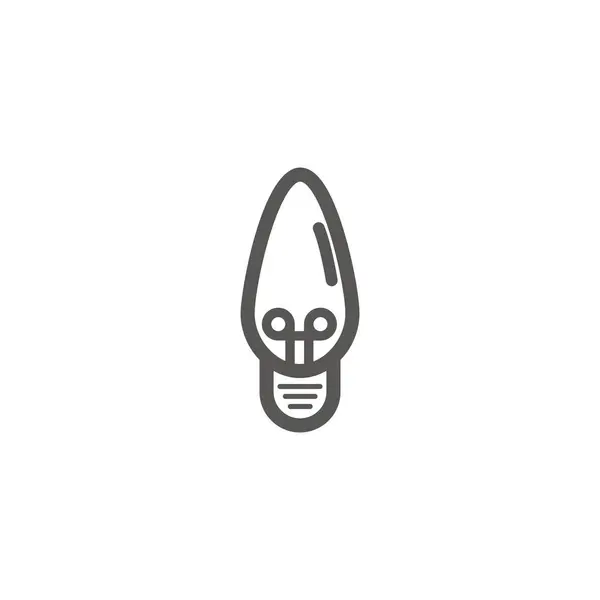 Eenvoudige vector pictogram van een lamp. Traditionele ellips-vorm. Silhouet. — Stockvector