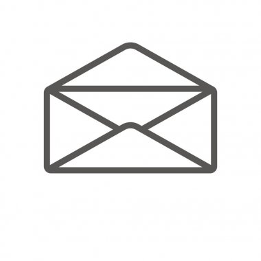 İş simgesi, yönetim. Basit vektör simgesi açık zarf. Düz stil.