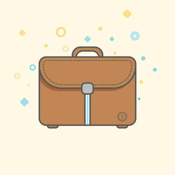 Απλή τήρησης οικονομικών διάνυσμα Flaticon. Κλασικό αγγελιοφόρο τσάντα ως σύμβολο ενός άνδρα bussiness. Επίπεδη στυλ εικονίδιο. — Διανυσματικό Αρχείο