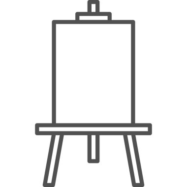 Basit sanatsal ve hobi vektör hat articon. Çizim şövale boyama için. hat sanat stil ikonu. 48 x 48 piksel mükemmel.