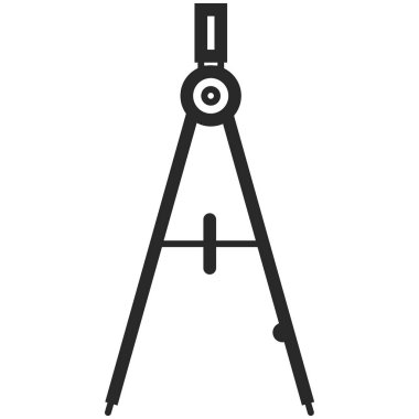 Çizgi sanat stilinde klasik bir pusulanın Basit Vektör Simgesi. Piksel mükemmel. Temel eğitim unsuru. Okul ve ofis aracı. Üniversiteye geri dön. 