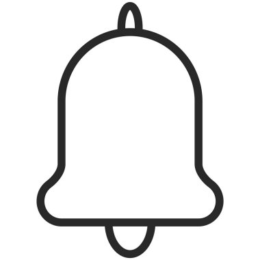 Çizgi sanat tarzında bir okul çan Basit Vektör Simgesi. Piksel mükemmel. Temel eğitim unsuru. Okul ve ofis aracı. Üniversiteye geri dön. 