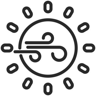 Bir şemsiye hat sanat tarzı basit vektör simgesi. Piksel mükemmel. Temel hava döküm öğesi.   