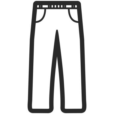 Bir kot pantolon erkek ya da kadın hat sanat tarzı için vektör simgesi. Piksel mükemmel. İş ve office bak. Dükkanlar ve mağazaları için 