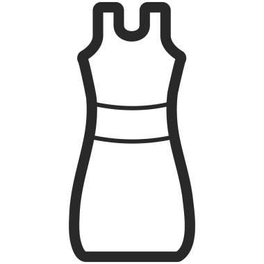 Vektör simge çizgi sanat stili kadınlar için bir elbise. Piksel mükemmel. İş ve office bak. Dükkanlar ve mağazaları için 