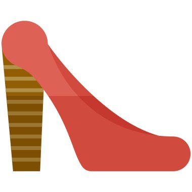 Ayakkabı kadınlar için anahat olmadan düz stil vektör simgesi. Piksel mükemmel. İş ve office bak. Dükkanlar ve mağazaları için 