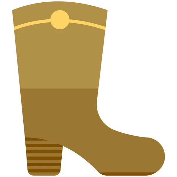 Icône vectorielle d'une bottes hautes pour hommes ou femmes dans un style plat sans ligne. Pixel parfait. Les affaires et le bureau. Pour magasins et magasins — Image vectorielle