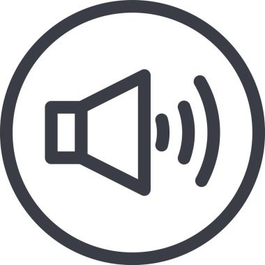 Vektör simge düğmesini hat sanat tarzı bir ses. Piksel mükemmel. Oyuncu ve çoklu ortam simgesini.