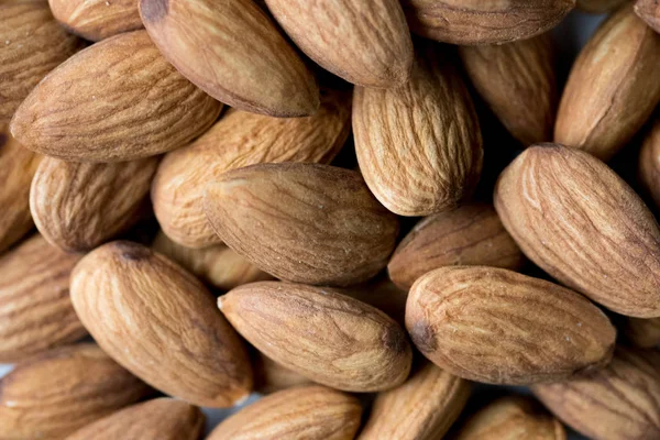 Nuts Almond Tasty Healthy Food Lots Vitamins Almond Nuts Macro — Stock Photo, Image