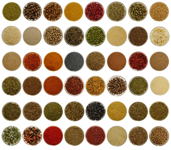 A collage  spices — Stock Photo, Image