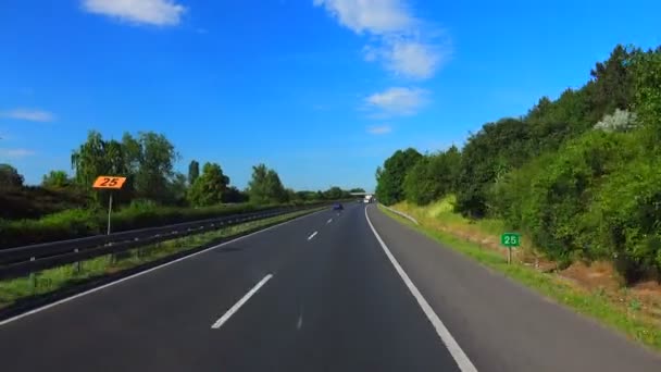 Autobahn går på Slovenien — Stockvideo