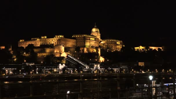 A night Budapest — Stock Video