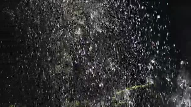 Chute de gouttes d'eau de la fontaine, région de Tivoli Lazio — Video