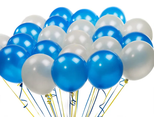 Globos blancos y azules —  Fotos de Stock