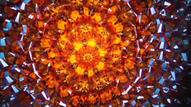 Patroon Natuurlijke Kinderspiegel Kaleidoscoop Uit Onze Kindertijd Beelden Zijn Macro — Stockvideo